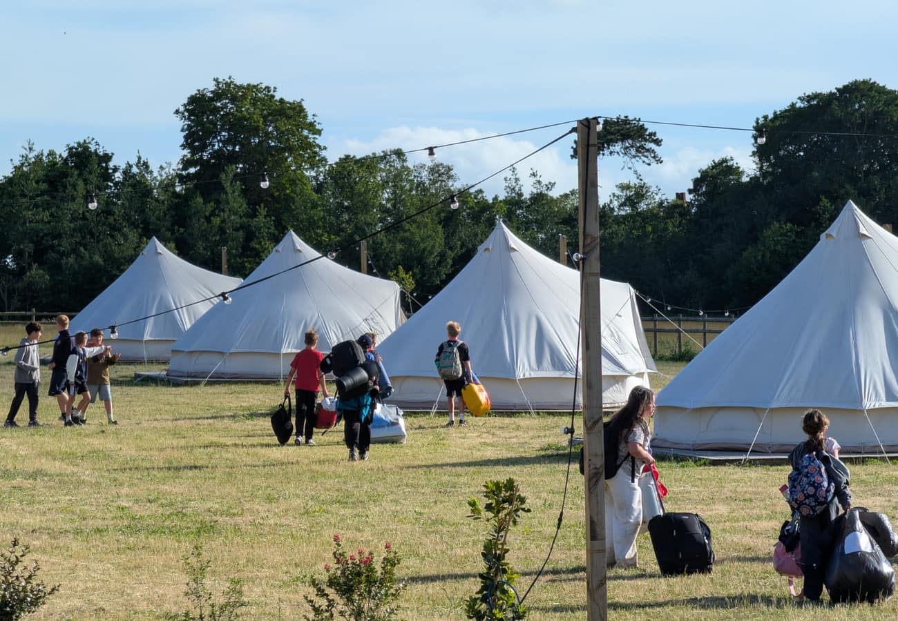 Glamping bell-tent village